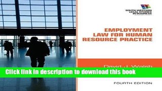 Read Books Employment Law for Human Resource Practice (South-Western Legal Studies in Business)