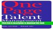 Read Books One Page Talent Management: Eliminating Complexity, Adding Value ebook textbooks