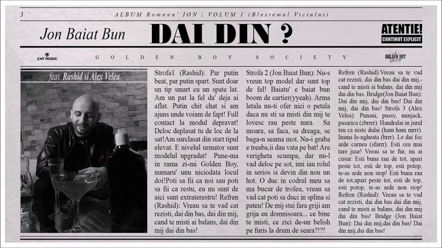 Jon Baiat Bun feat. Alex Velea & Rashid - Dai Din ؟