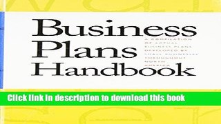 [PDF] Business Plans Handbook: A Compilation of Actual Business Plans Developed by Small