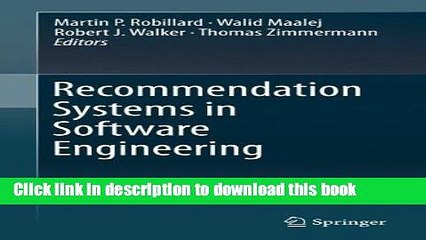 Read Recommendation Systems in Software Engineering  Ebook Free