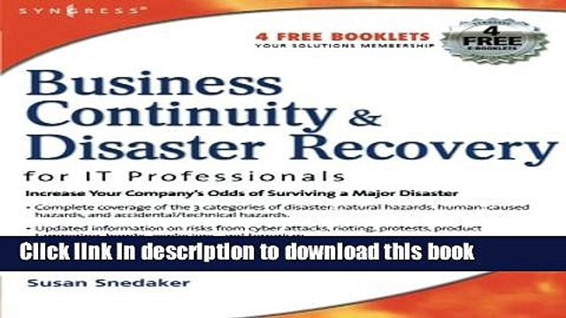 Read Business Continuity and Disaster Recovery Planning for IT Professionals PDF Free