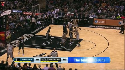 Tony Parker & Matt Bonner 2 on 3 play
