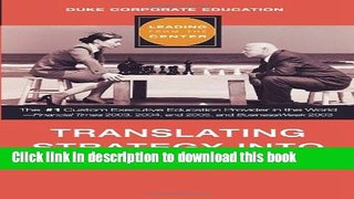 [PDF] Translating Strategy into Action (Leading from the Center) Download Full Ebook