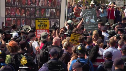 US election: Protests continue at Republican convention