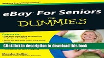 Download eBay For Seniors For Dummies by Collier, Marsha (2009) Paperback PDF Online