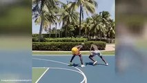 A Miami, Romelu Lukaku et Paul Pogba se défient au basket !