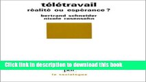 Download TÃ©lÃ©travail: rÃ©alitÃ© ou espÃ©rance?  Read Online