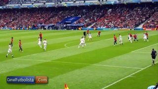 España vs República Checa 1-0 Eurocopa 2016 Gol Gerard Piqué