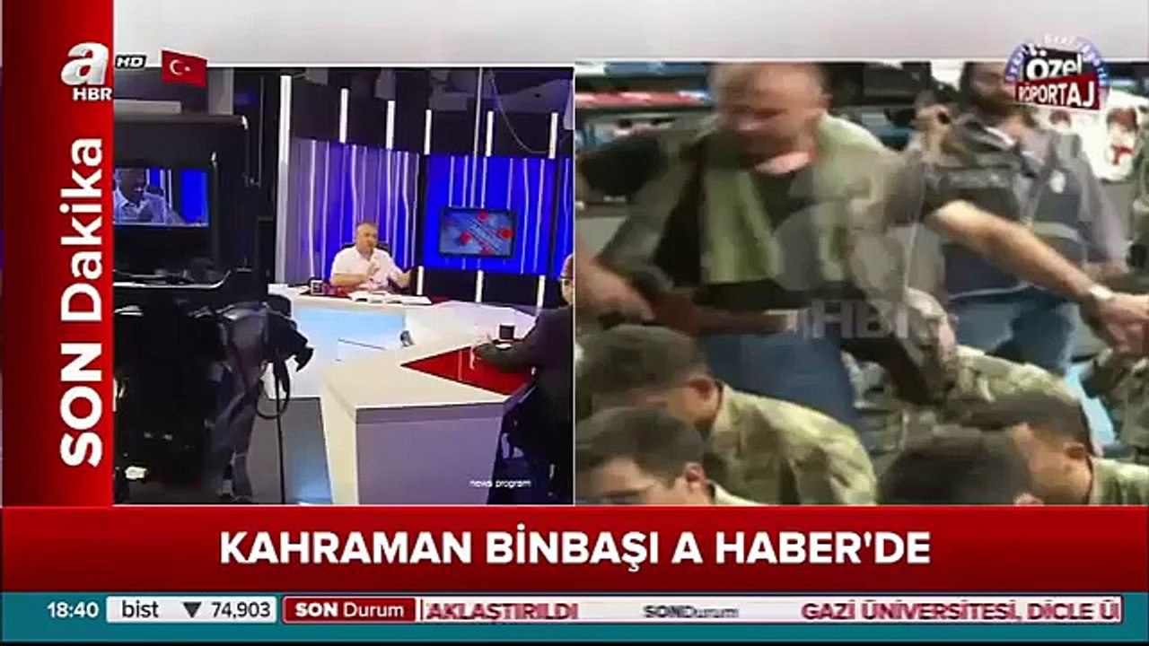 Kahraman Binbaşı Barış Dedebağı'nın Çılgına Döndüğü Anlar - A Haber 20.07.2016 - Darbeyi Anlatıyor - from YouTube