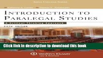 [PDF]  Introduction to Paralegal Studies: A Critical Thinking Approach, Fifth Edition (Aspen