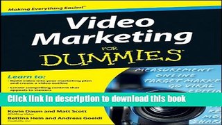 Read Video Marketing For Dummies Ebook Free