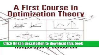 Read Books A First Course in Optimization Theory E-Book Free