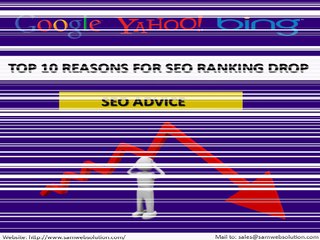 Top 10 reasons for sudden ranking drops – SEO Advice