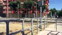 RENFE Talgo train at Salou level crossing 2