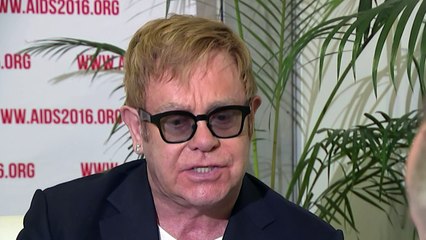 Sir Elton John urges world to continue fight to beat HIV