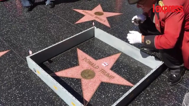 Los Angeles: un mur miniature autour de l'étoile de Donald Trump