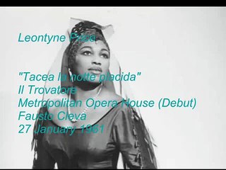 Leontyne Price "Tacea la notte placida" Met Debut 27/1/61