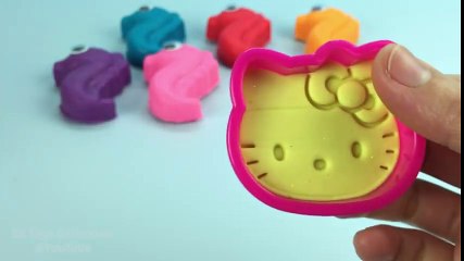 Glitter Playdough Seahorses with Hello Kitty Molds Fun and Creative for Kids #2
