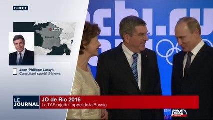 Le TAS rejette l'appel de la Russie pour les JO de Rio