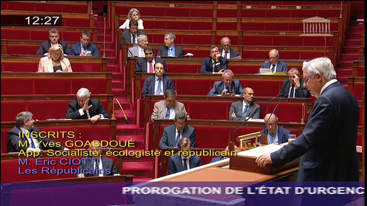 Yves Goasdoué - Prorogation de l'état d'urgence suite à l'attentat de Nice (adoption definitive)