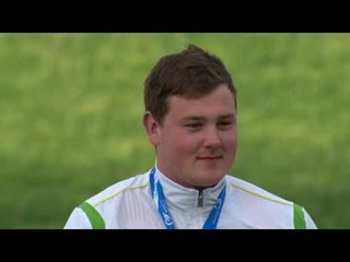 Men's shot put F46 | Victory Ceremony | 2016 IPC Athletics European Championships Grosseto