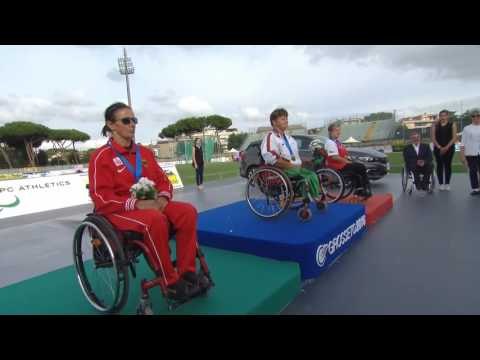 Women's shot put F57 | Victory Ceremony | 2016 IPC Athletics European Championships Grosseto