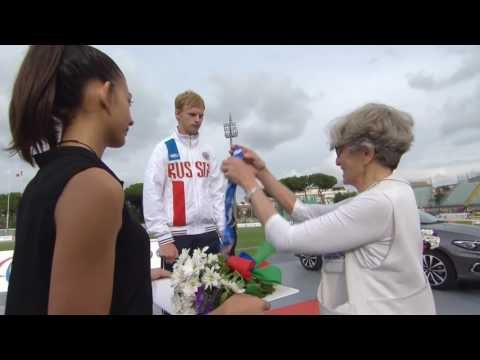 Men's long jump T36 | Victory Ceremony | 2016 IPC Athletics European Championships Grosseto
