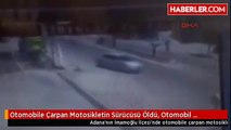 Otomobile Çarpan Motosikletin Sürücüsü Öldü, Otomobil Sürücüsü Kalp Krizi Geçirdi