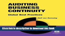 Read Books Auditing Business Continuity: Global Best Practices (Business Continuity Management)