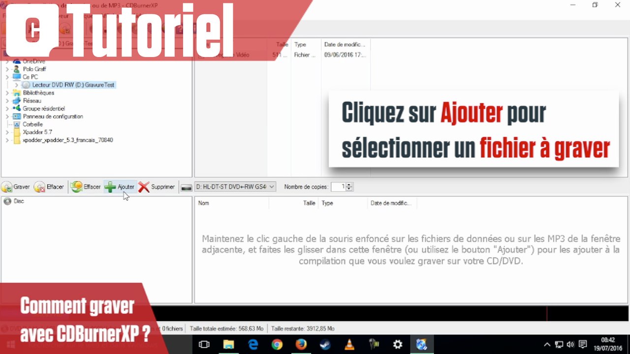 Comment graver avec CDBurnerXP ?