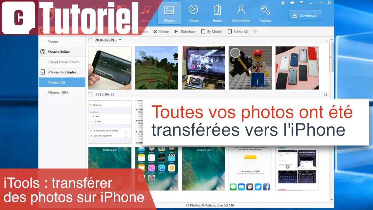 Tuto : enregistrer des photos dans un iPhone sans iTunes avec iTools
