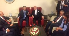 Meclis Başkanı, Başbakan, CHP Lideri ve Gül Meclis'te Görüştü