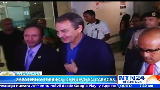 Expresidentes Rodríguez Zapatero y Martín Torrijos están en Venezuela desde el martes para intentar promover el diálogo