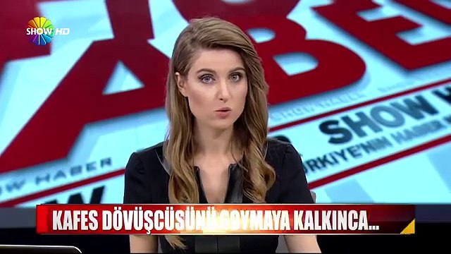 Kafes dövüşcüsünü soymaya kalkınca