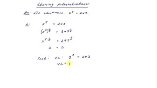 Matematik 2 - 29 - Potenser och potensekvationer - Lösning av potensekvationer