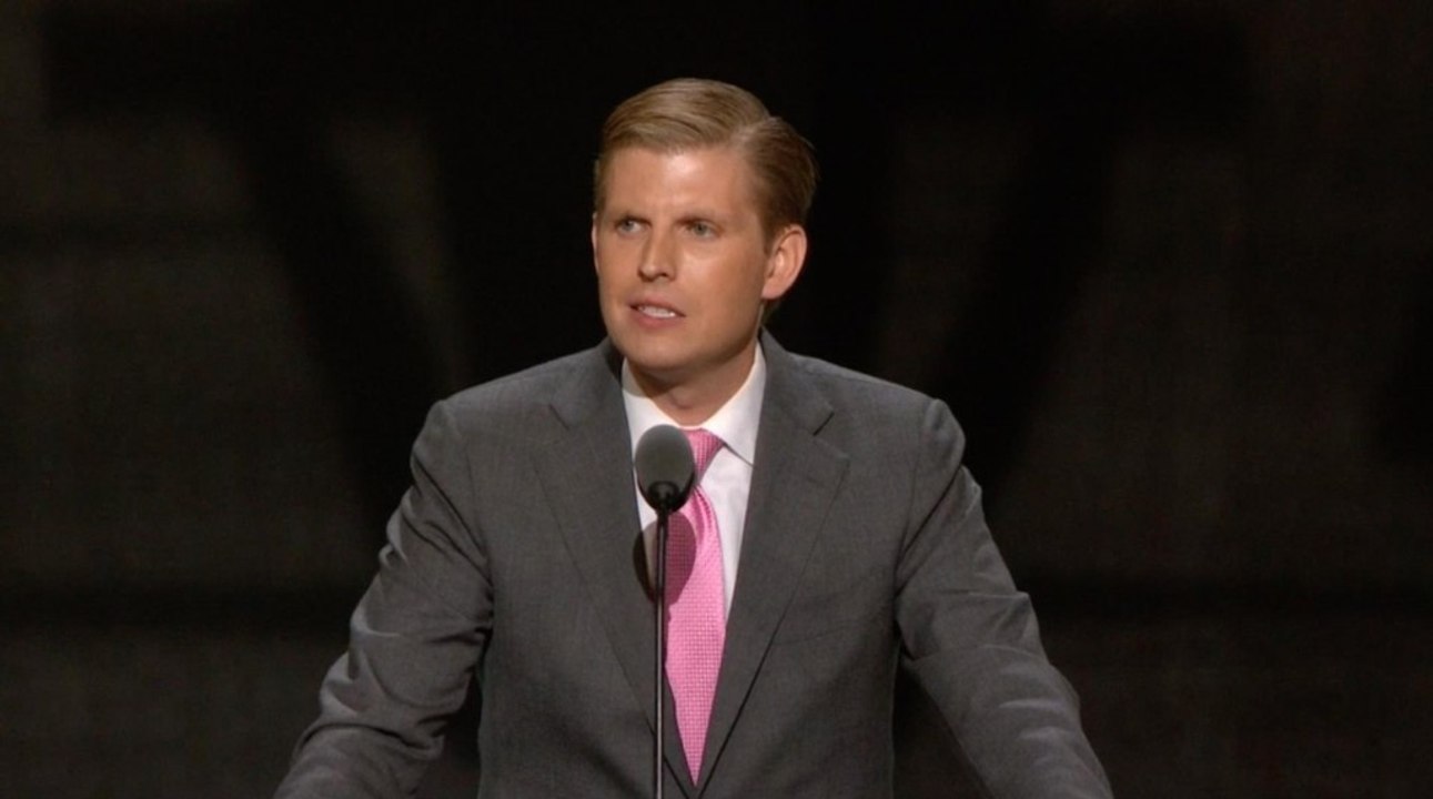Eric Trump: 'It's time for a president with common sense'