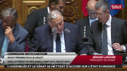 L'assemblée et le Sénat se mettent d'accord sur l'état d'urgence (21/07/2016)