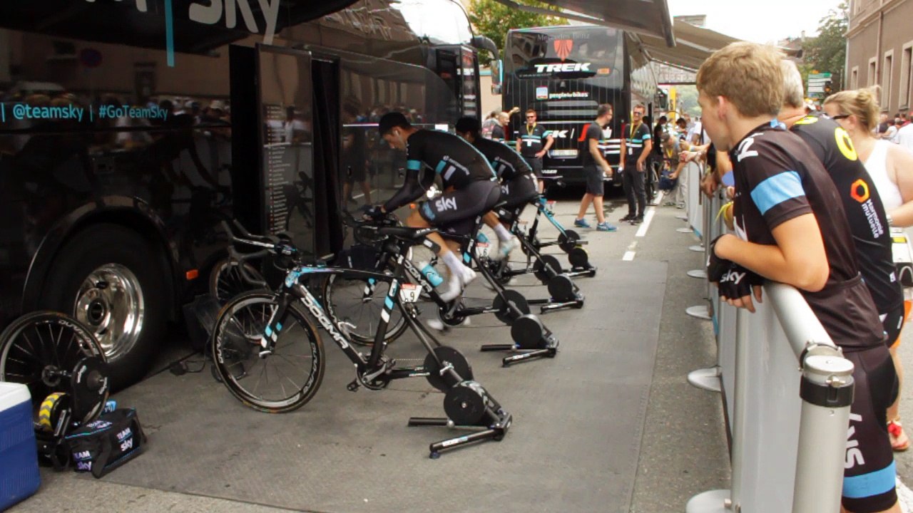 Sallanches, lors du contre-la-montre