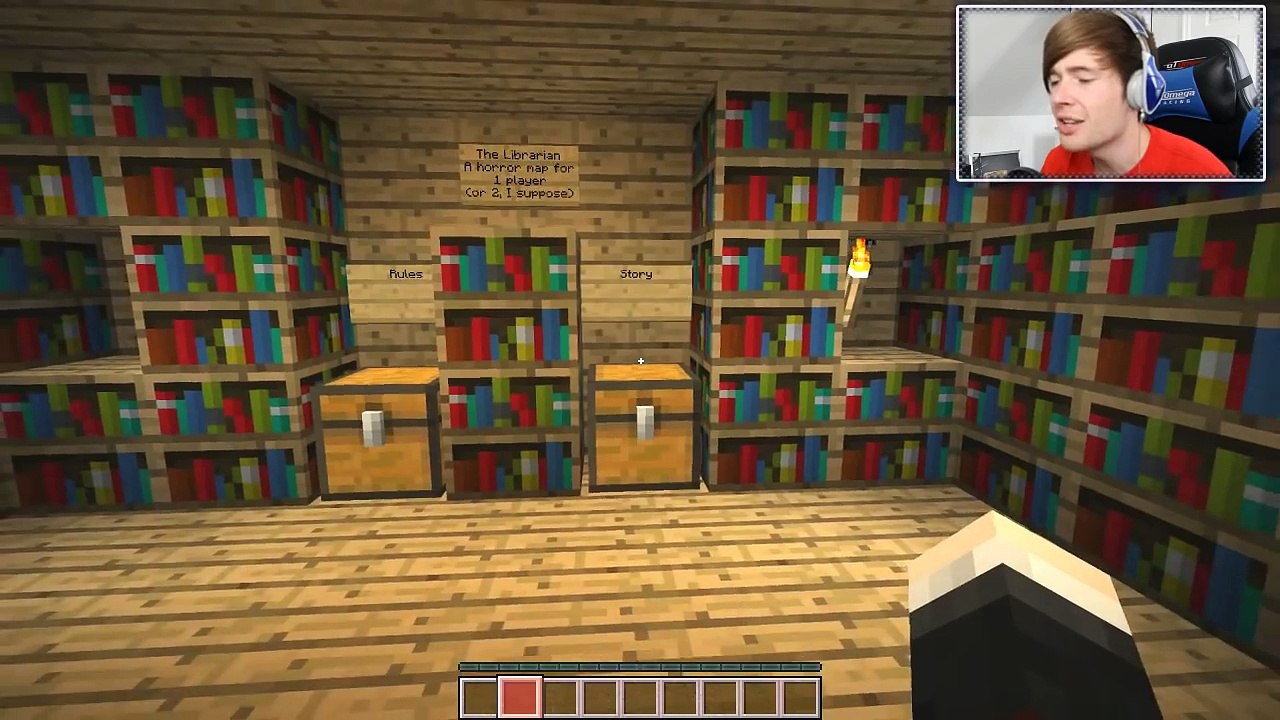 Minecraft   TOO MANY SCARES!!   The Librarian Custom Horror Map