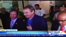 Expresidentes Rodríguez Zapatero y Martín Torrijos están en Venezuela desde el martes para intentar promover el diálogo