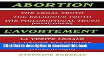 [PDF] Abortion: The Legal Truth, the Religious Truth, the Philosophical Truth (Moral/Ethical)