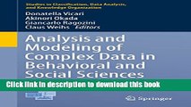 [PDF] Analysis and Modeling of Complex Data in Behavioral and Social Sciences (Studies in