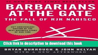 Read Books Barbarians at the Gate: The Fall of RJR Nabisco E-Book Free