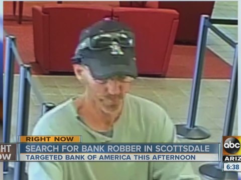 Scottsdale police searching for bank robber