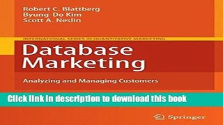 Read Books Database Marketing: Analyzing and Managing Customers (International Series in