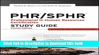 Download PHR / SPHR: Professional in Human Resources Certification Study Guide Ebook PDF