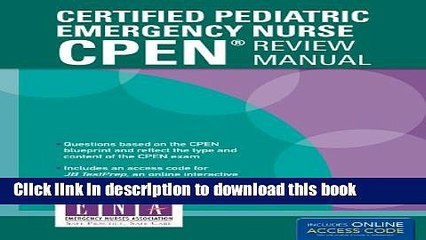Download Certified Pediatric Emergency Nurse (CPEN) Review Manual PDF Free