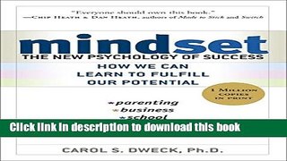 Read Mindset: The New Psychology of Success Ebook Free