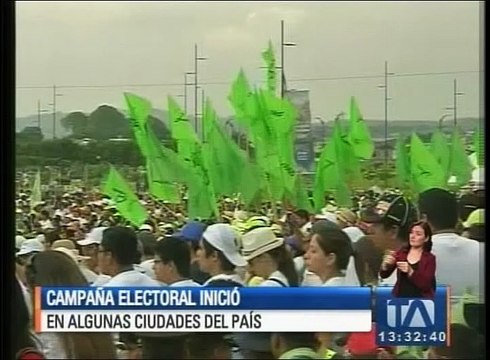 Campaña electoral inició en algunas ciudades del país